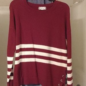 Sweater striped arms and body